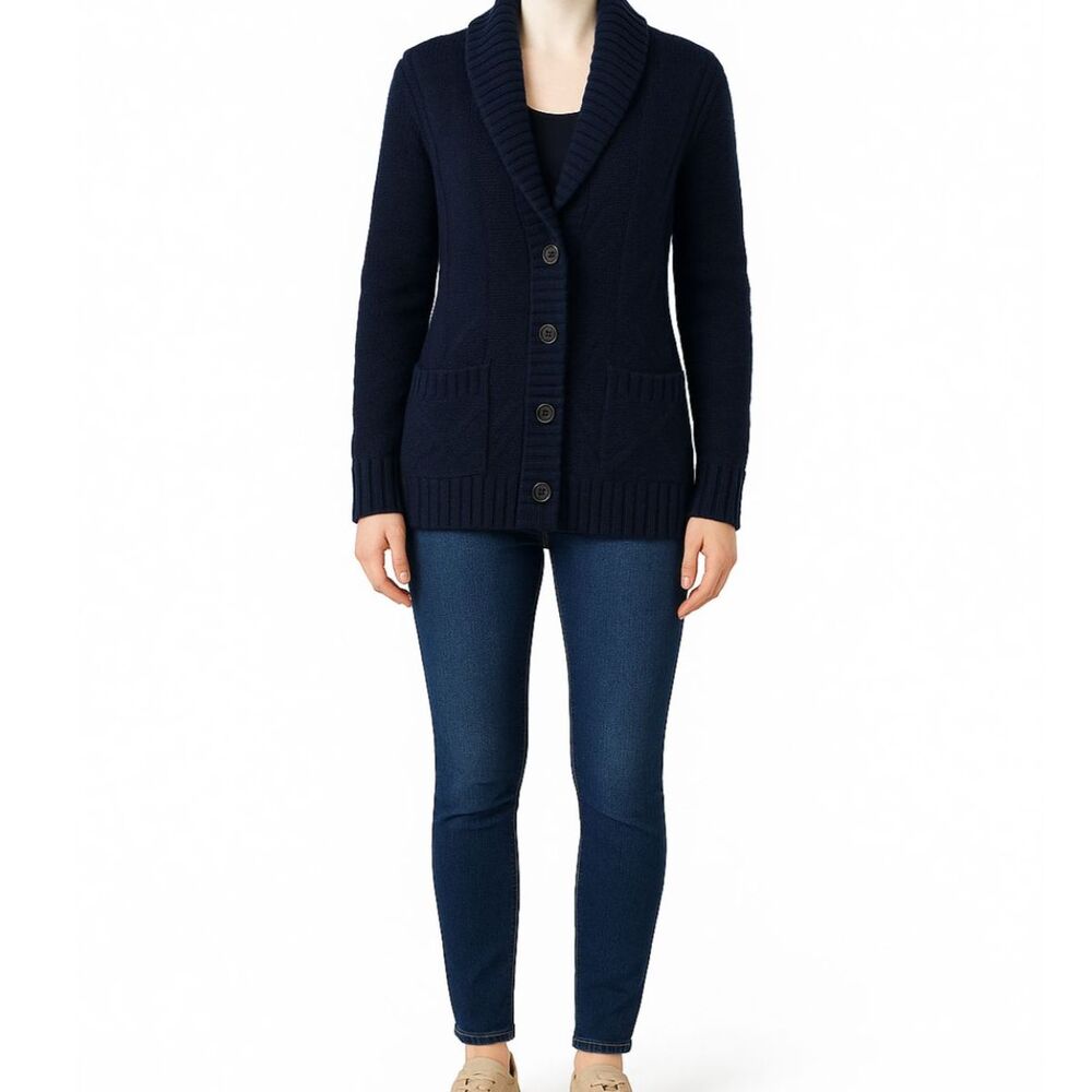 Armani Exchange Women's navy knit cardigan Size XS preppy casual office career